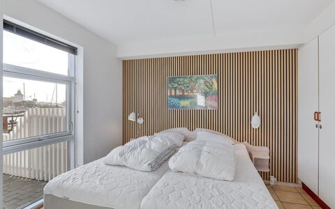 Halldora - 10M from the Sea: Interior Design, Floor, Flooring, Furniture, Wood, Ceiling, Bedroom, Bed, Textile, Room