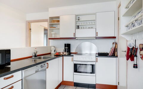 Otis - 10M from the Sea: Kitchen, Kitchen Appliance, Countertop, Major Appliance, Cabinetry, Interior Design, Flooring, Furniture, Home Appliance, Kitchen Stove