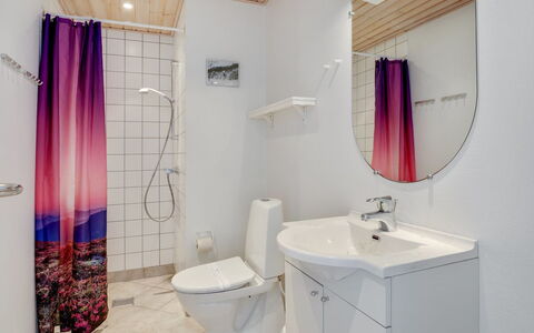 Otis - 10M from the Sea: Flooring, Floor, Interior Design, Plumbing Fixture, Ceiling, Lighting, Room, Bathroom, Plumbing, Sink