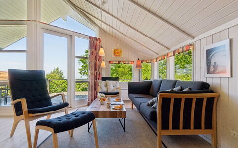 Dagmar - 300M from the Sea: Furniture, Interior Design, Flooring, Wood, Couch, Ceiling, Floor, Living Room, Room, Chair