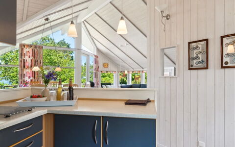 Dagmar - 300M from the Sea: Interior Design, Wood, Flooring, Ceiling, Furniture, Kitchen, Floor, Countertop, Light Fixture, Lighting
