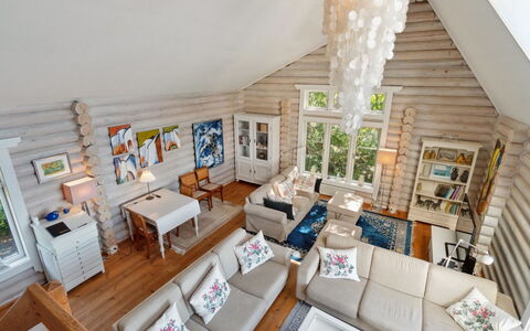 Heli - 200M from the Sea: Interior Design, Wood, Furniture, Home, Ceiling, House, Living Room, Cottage, Room, Couch