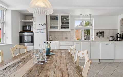 Heleen - 100M from the Sea: Furniture, Interior Design, Kitchen, Flooring, Floor, Wood, Ceiling, Countertop, Light Fixture, Cabinetry