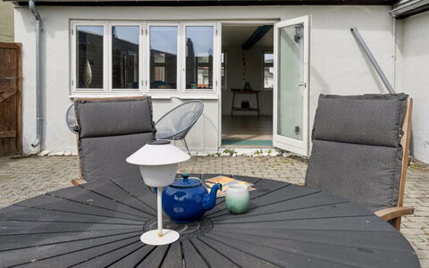 Heleen - 100M from the Sea: Roof, House, Home, Cottage, Siding, Estate, Driveway, Garden Buildings, Yard, Shed