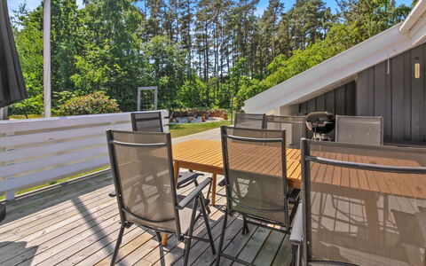 Nikoletta - 250M from the Sea: Wood, Porch, Deck, Outdoor Furniture, Composite Material, Hardwood, Chair, Shade, Wood Flooring, Plank