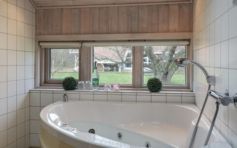 Nikoletta - 250M from the Sea: Plumbing Fixture, Interior Design, Bathtub, Wood, Flooring, Floor, Bathroom, Plumbing, Tap, Ceiling