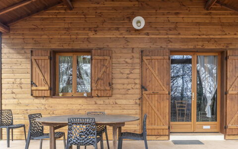 Le Noisetier: Building, Furniture, Window, Table, Chair, Wood, Beam, Tree, Wood Stain