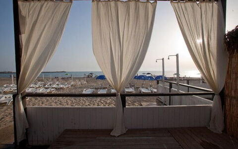Baraka Apartments: Sky, Property, Furniture, Building, Window, Water, Curtain, Azure, Shade, Textile