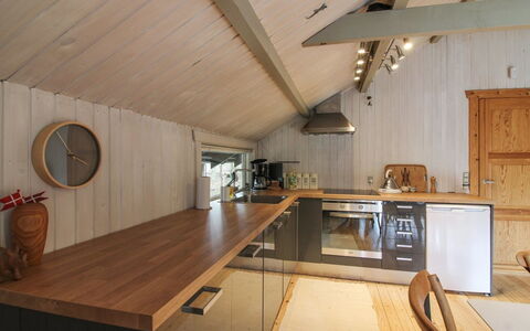 Iskra - 900M from the Sea: Flooring, Kitchen, Countertop, Wood, Interior Design, Ceiling, Furniture, Floor, Light Fixture, Cabinetry