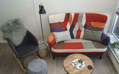 Seppe - 500M from the Sea: Furniture, Chair, Interior Design, Flooring, Cushion, Comfort, Living Room, Wood Stain, Throw Pillow