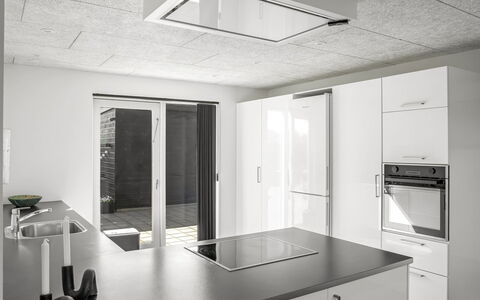 Ilfar - 700M from the Sea: Ceiling, Kitchen, Light Fixture, Design, Kitchen Appliance, Countertop, Home Appliance