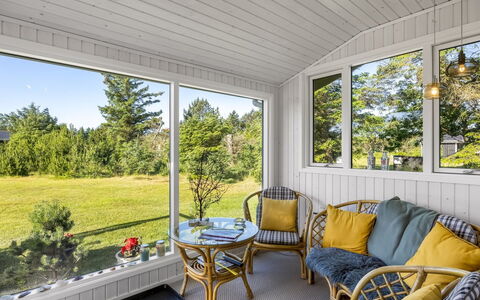 Matis - 650M from the Sea: Interior Design, Furniture, Ceiling, Home, Chair, Porch, Cottage, Houseplant, Flowerpot, Yard