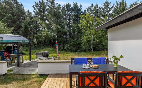 Matilda - 375M from the Sea: Furniture, Table, Outdoor Furniture, Cottage, Chair, Home, Outdoor Table, Door, Shade, Porch