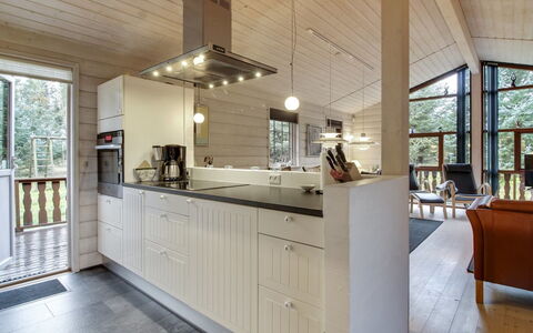 Jo - 1.2Km from the Sea: Wood, Interior Design, Ceiling, Flooring, Light Fixture, Home, Kitchen, Floor, Furniture, Countertop
