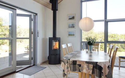 Lothen - 500M from the Sea: Flooring, Living Room, Wood Flooring, Chair, Hardwood, Wood Stain, Wood-Burning Stove, Houseplant, Flowerpot