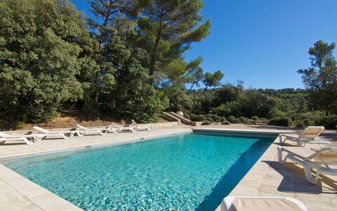 Domaine de Piegros: Swimming Pool, Property, Real Estate, Estate, Vacation, House, Villa, Leisure, Building, Landscape