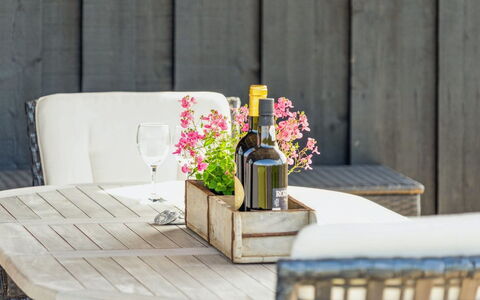 Danica - 175M from the Sea: Home, Roof, House, Door, Cottage, Shade, Garden, Groundcover, Porch, Yard