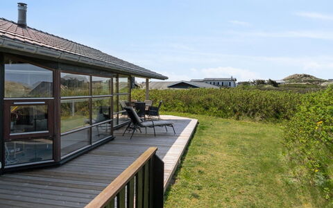 Danica - 175M from the Sea: Home, Roof, House, Door, Cottage, Shade, Garden, Groundcover, Porch, Yard