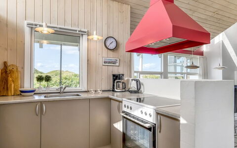 Anne - 100M from the Sea: Kitchen, Interior Design, Flooring, Kitchen Appliance, Countertop, Furniture, Ceiling, Wood, Floor, Light Fixture