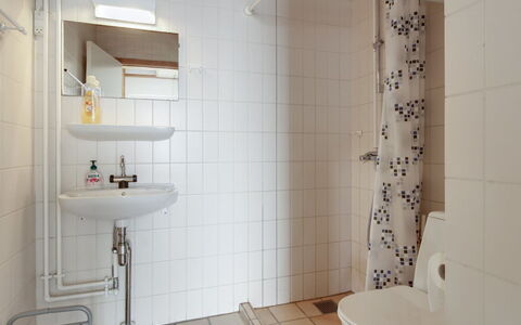 Tomte - 70M from the Sea: Plumbing Fixture, Wall, Bathroom, Interior Design, Flooring, Floor, Bathroom Sink, Sink, Plumbing, Toilet