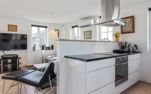 Adrian - 200M from the Sea: Furniture, Interior Design, Kitchen, Flooring, Countertop, Cabinetry, Kitchen Appliance, Wood, Floor, Ceiling