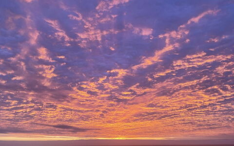 Alyssa - 300M from the Sea: Sky, Cloud, Blue, Afterglow, Horizon, Orange, Sunset, Dusk, Beauty, Red Sky At Morning