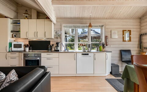 Mathy - 900M from the Sea: Wood, Furniture, Ceiling, Flooring, Floor, Wood Flooring, Home, Interior Design, House, Kitchen
