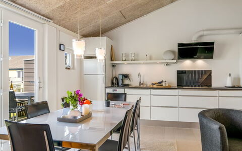 Brod - 150M from the Sea: Furniture, Kitchen, Interior Design, Countertop, Flooring, Ceiling, Light Fixture, Kitchen Appliance, Kitchen & Dining Room Table, Chair