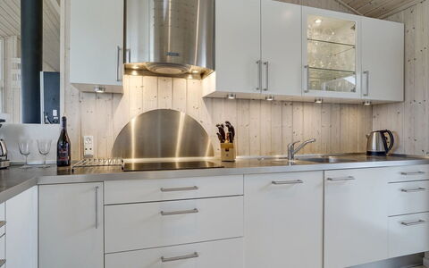 Joella - 200M from the Sea: Flooring, Kitchen, Interior Design, Countertop, Ceiling, Light Fixture, Lighting, Kitchen Appliance, Floor, Cabinetry