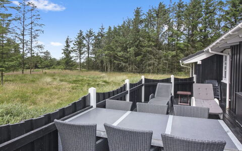 Jens - 425M from the Sea: Roof, Home, Door, Cottage, Shade, Siding, Yard, Estate, Backyard