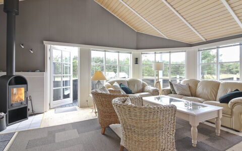 Jens - 425M from the Sea: Roof, Home, Door, Cottage, Shade, Siding, Yard, Estate, Backyard