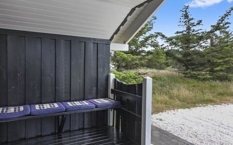 Jens - 425M from the Sea: Roof, Home, Door, Cottage, Shade, Siding, Yard, Estate, Backyard