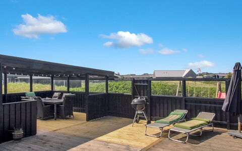 Bertil - 400M from the Sea: Sky, Wood, Deck, Plank, Hardwood, Shade, Fence, Wood Stain, Outdoor Furniture, Boardwalk
