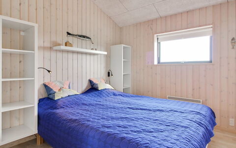 Mikkel - 300M from the Sea: Wood, Bedroom, Ceiling, Floor, Flooring, Bed, Bed Sheet, Bedding, Room, Bed Frame