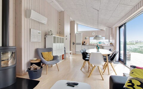 Mikkel - 300M from the Sea: Interior Design, Wood, Flooring, Ceiling, Floor, Furniture, Living Room, Room, Chair, Wood Flooring