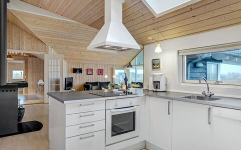 Mattis - 650M from the Sea: Kitchen, Kitchen Appliance, Countertop, Wood, Ceiling, Major Appliance, Interior Design, Flooring, Home Appliance, Cabinetry
