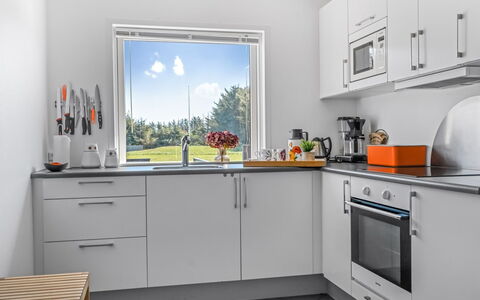 Nayeli - 275M from the Sea: Kitchen, Countertop, Kitchen Appliance, Flooring, Cabinetry, Interior Design, Major Appliance, Home Appliance, Home, Floor