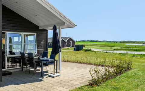 Sinica - 1.4Km from the Sea: Cottage, Shade, Shore, Outdoor Furniture, Resort, Chair, Walkway, Plank, Porch, Siding