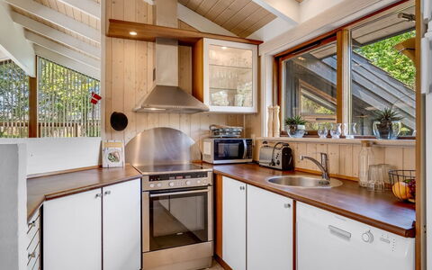 Paulette - 450M from the Sea: Kitchen, Interior Design, Countertop, Wood, Kitchen Appliance, Major Appliance, Ceiling, Flooring, Furniture, Cabinetry