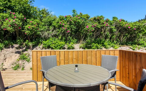 Paulette - 450M from the Sea: Furniture, Outdoor Furniture, Table, Outdoor Table, Chair, Deck, Hardwood, Fence, Wood Stain, Garden