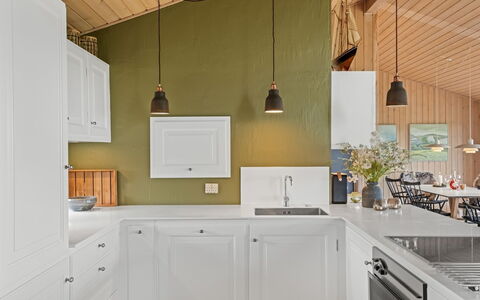 Eelin - 275M from the Sea: Interior Design, Kitchen, Countertop, Flooring, Furniture, Wood, Ceiling, Cabinetry, Light Fixture, Floor