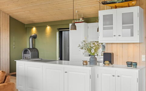 Eelin - 275M from the Sea: Flooring, Wood, Interior Design, Floor, Kitchen, Furniture, Cabinetry, Light Fixture, Ceiling, Countertop