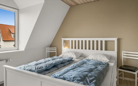 Elmo - 300M from the Sea: Bed, Bedding, Furniture, Bedroom, Interior Design, Bed Sheet, Wood, Floor, Linens, Flooring