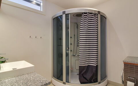 Varnava - 200M from the Sea: Flooring, Plumbing Fixture, Floor, Interior Design, Bathroom, Toilet, Plumbing, Sink, Bathroom Cabinet, Tap