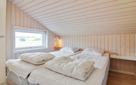 Anett - 400M from the Sea: Wood, Bedroom, Bed, Bedding, Bed Sheet, Ceiling, Bed Frame, Hardwood, Linens, Wood Stain