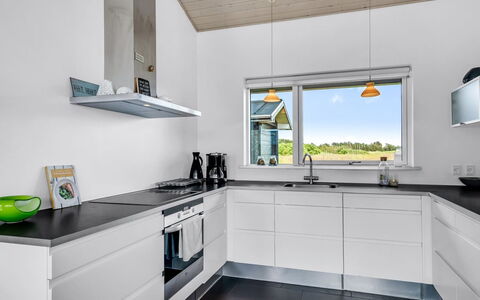 Meino - 1.4Km from the Sea: Kitchen, Countertop, Flooring, Kitchen Appliance, Interior Design, Cabinetry, Ceiling, Major Appliance, Home Appliance, Floor