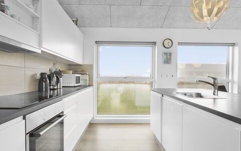 Kirsi - 1.6Km from the Sea: Kitchen, Interior Design, Countertop, Flooring, Ceiling, Wood, Light Fixture, Floor, Furniture, Lighting
