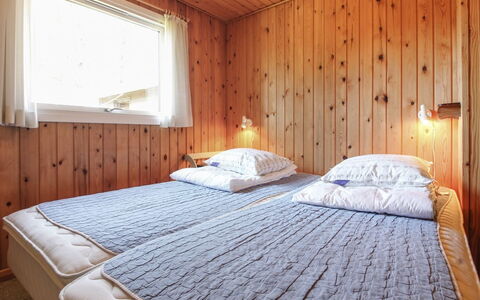 Lis - 300M from the Sea: Bed, Bedroom, Wood, Bed Sheet, Interior Design, Flooring, Floor, Bedding, Ceiling, Furniture