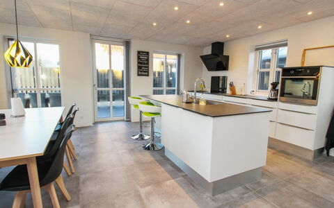 Halldis - 600M from the Sea: Flooring, Interior Design, Furniture, Floor, Kitchen, Ceiling, Wood, Countertop, Light Fixture, Lighting