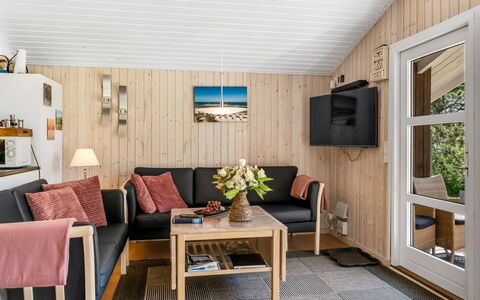 Brunetta - 800M from the Sea: Furniture, Wood, Flooring, Floor, Interior Design, Couch, Living Room, Room, Ceiling, Home